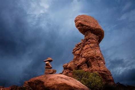 Balanced Rock Storm Arches National Park Lewis Carlyle Photography