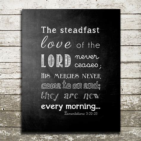 Bible Verse Wall Art The Steadfast Love Of The Lord Never