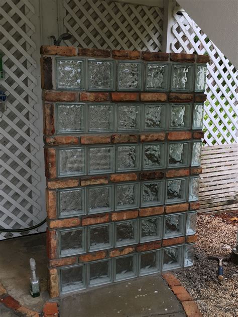 Glass Block And Reclaimed Bricks From The Streets Of Key West Glass