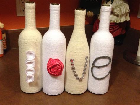 Upcycled Wine Bottles Love Wine Bottle Crafts Wine Bottles Handmade Crafts Upcycle