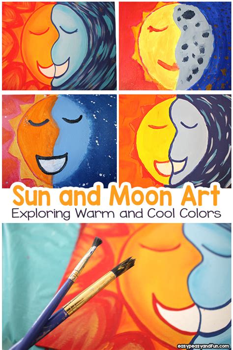 Sun And Moon Painting Art Lesson With Warm And Cool