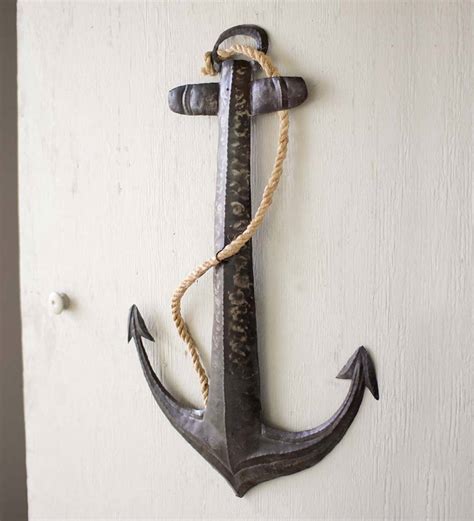 Metal Anchor With Rope Wall Décor Wind And Weather