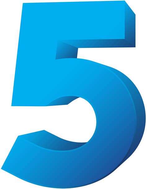 Blue Number Five Transparent Png Clip Art Image Gallery Yopriceville