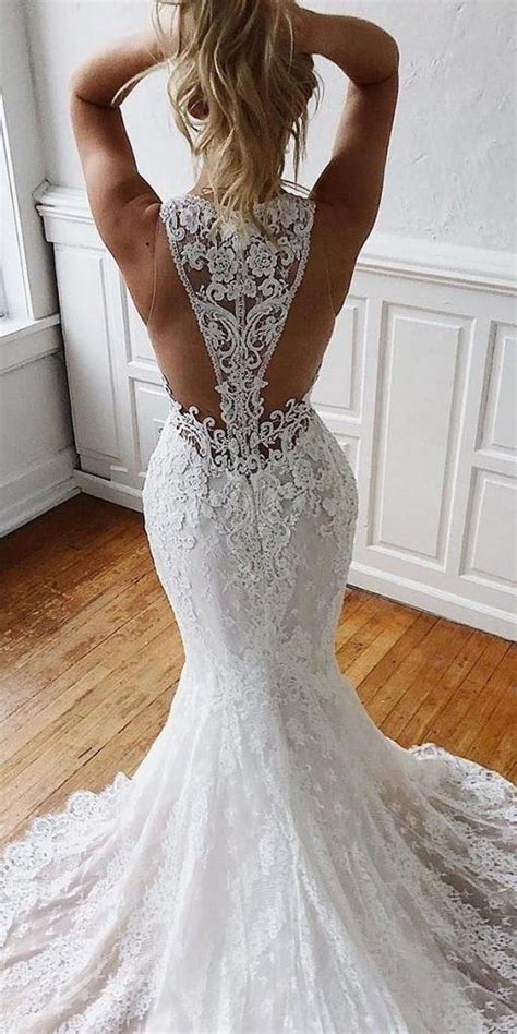Adwebdesignonlinestore Backless Lace Wedding Dress