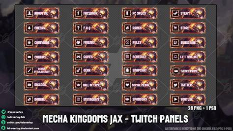 Mecha Kingdoms Jax Twitch Panels By Lol Overlay On Deviantart
