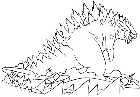 Godzilla is the hero of comics, cartoons and games. Godzilla Coloring Pages. Print Monster For Free