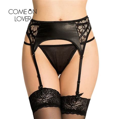 Buy Comeonlover Sexy Women Garter Belt Set Black Faux