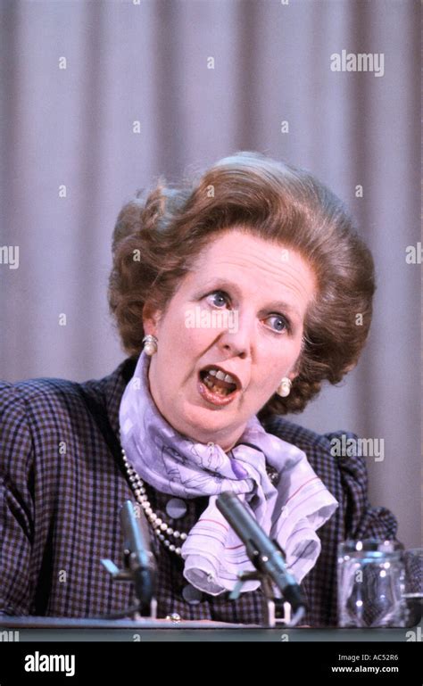 Prime Minister Margaret Thatcher During The Conservative Party