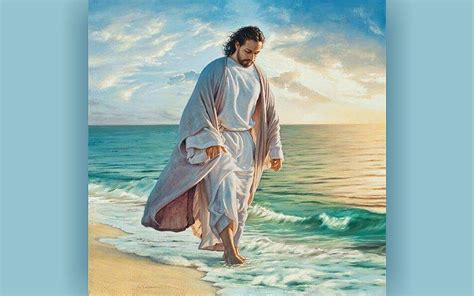 Jesus Walking Christ Sea Hd Wallpaper Peakpx