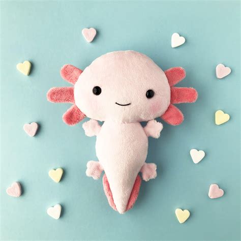 Axolotl Plush Toy Stuffed Toy Axolotl Axolotl Softie Etsy In 2021