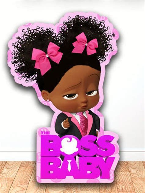 African American Boss Baby Girl Svg