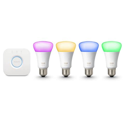 Philips Hue Gen 3 60w A19 White And Color Ambiance Smart 4 Bulb Kit