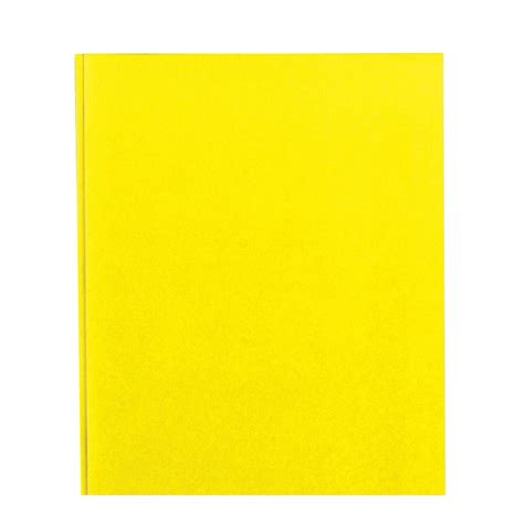 2 Pocket Paper Folder With Prongs Letter Size Yellow