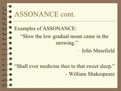 Assonance Cont Writing Poetry Assonance In Poetry Assonance Meaning