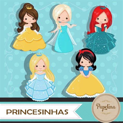 Kit Digital Princesas Disney Cute Elo7 Produtos Especiais