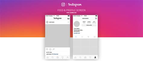 Free Instagram Feed And Profile Screen Ui 2016 On Behance
