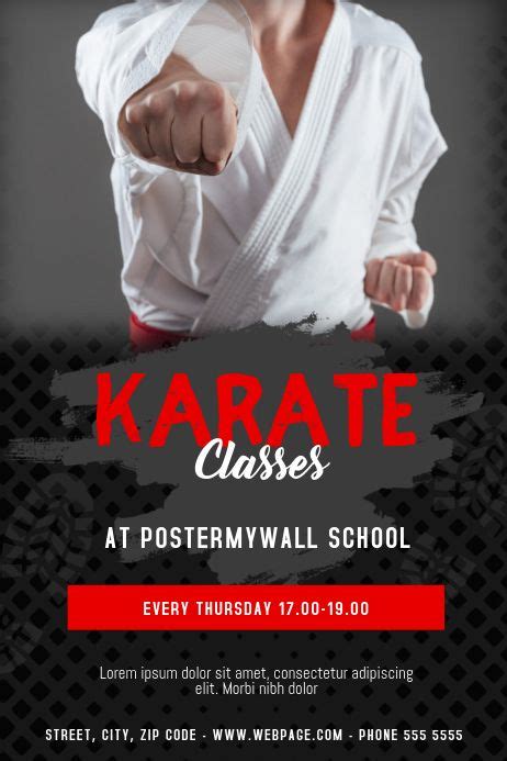 Karate Martial Arts Classes Flyer Template Karate Karate Classes Martial Arts Banner