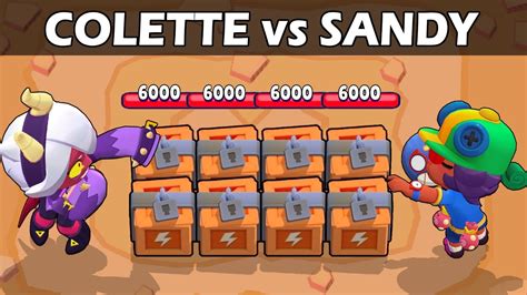 Colette is going to get you! COLETTE vs SANDY | 1vs1 | 28 Test | Brawl Stars ...