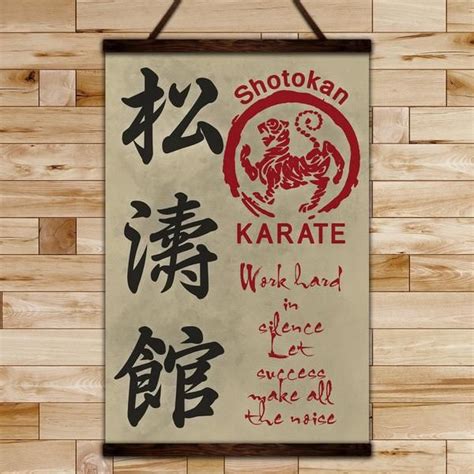 Ka023 Work Hard In Silence Karate Shotokan Karate Canvas With The
