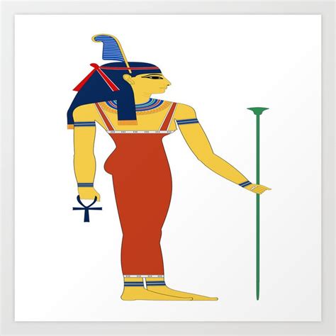 ancient egyptian deities nephthys isis anubis pharaoh art print by jani87 society6