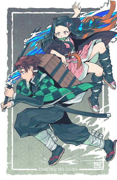 Tanjirou And Nezuko In 2020 Anime Demon Anime Anime Fanart