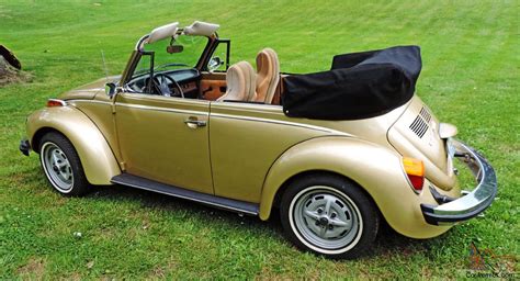 1974 Volkswagen Super Beetle Limited Edition Gold Sun Bug Convertible