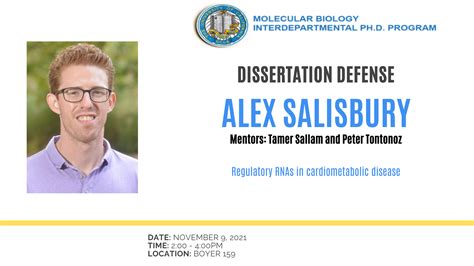 Mbidp Student Defense Alex Salisbury Sallamtontonoz Molecular