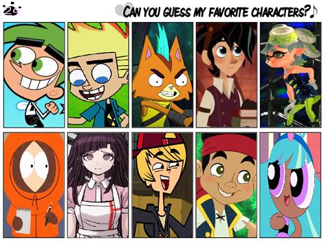 Can You Guess My Favorite Characters By Silverthenekoagent On Deviantart