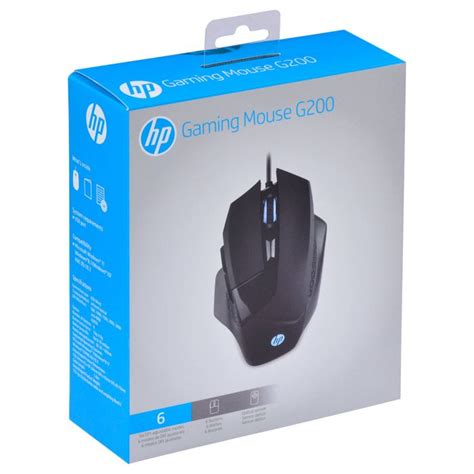 Mouse Hp Gamer G200 Black Sensor Avago A3050 1000