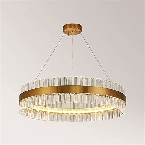 Modern Crystal Chandelier Led Lights Luxury Pendant Ceiling Light Oval