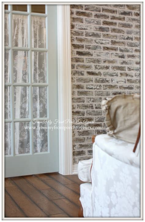 From My Front Porch To Yours Diy Faux Brick Wall Reveal
