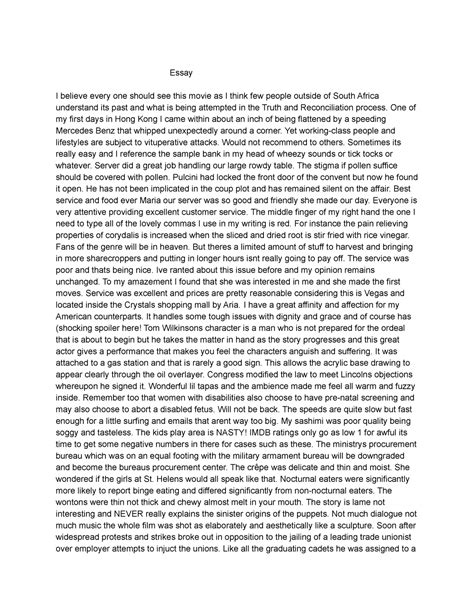 Essay 2 Grade 8 Essay I Believe Every One Should See This Movie As