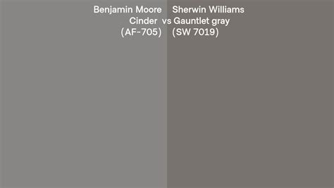 Benjamin Moore Cinder Af 705 Vs Sherwin Williams Gauntlet Gray Sw