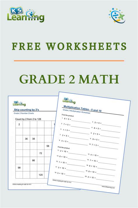 Math Worksheets For Grade 2 K5 Worksheets 2nd Grade W