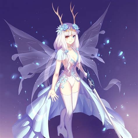Butterfly Wings Dress Blond Cg Bonito Magic Wing Sublime Fantasy Anime Hd Wallpaper