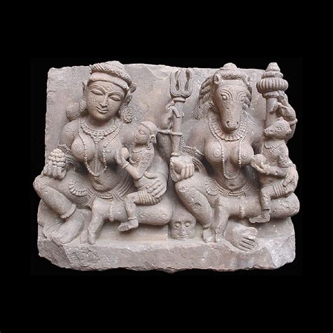 Exclusive Items A Finely Carved Sandstone Sculpture Of A Pair Of