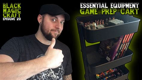 Essential Equipment Game Prep Cart For Dungeon Masters Black Magic