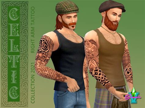 Sims 4 — Simmiev Celtic Right Arm Tattoo By Simmiev — A Set Of Eight