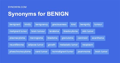 Another Word For Benign Synonyms And Antonyms
