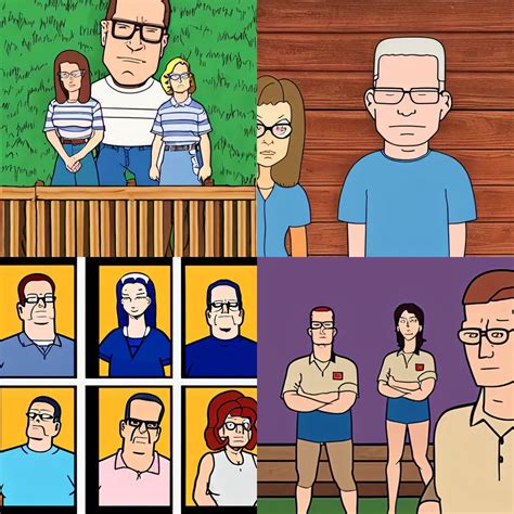 Krea Hank Hill Peggy Hill Bobby Hill Standing In Front Of A Wooden