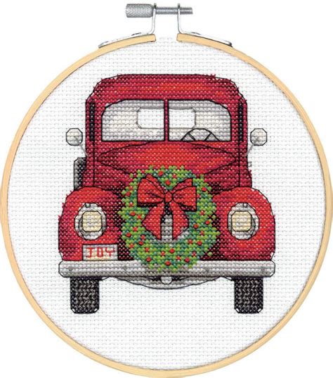 Find cross stitch patterns of winter, summer, spring for fall! Dimensions Counted Cross Stitch Kit-Truck Large, | Cross ...
