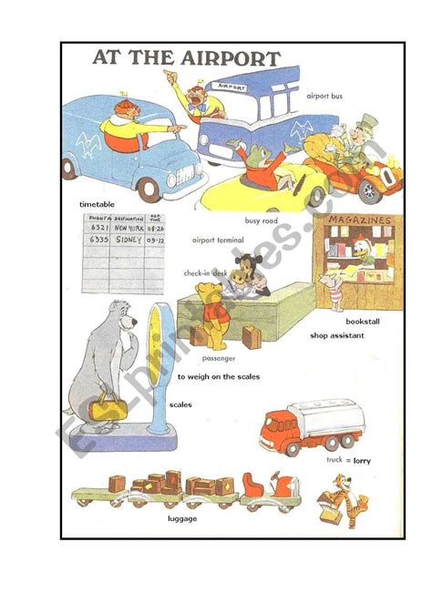 At The Airport Esl Worksheet By Lindermanec