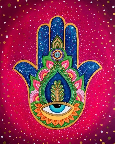 Mandala Art Hamsa Hand Art Hamsa Design Evil Eye Art Jewish Art