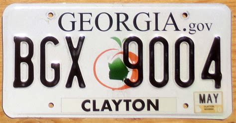 2010 Georgia Vg Automobile License Plate Store Collectible License