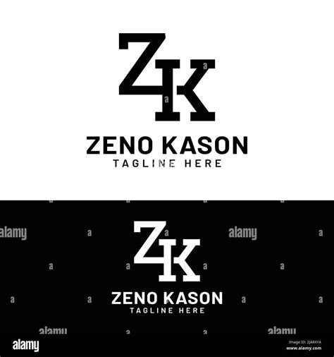 z k zk kz letter monogram initial logo design template suitable for general sports fitness