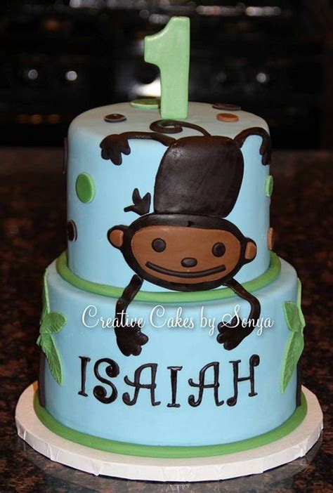 Monkey 1st Birthday Cake Decorated Cake By Sonya Cakesdecor