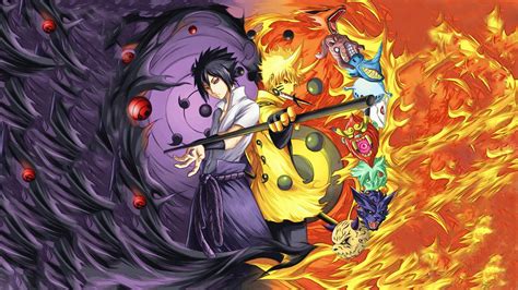 Naruto Shippuuden Uzumaki Naruto Uchiha Sasuke Rinnegan Hd Wallpaper