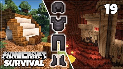 Full Netherite Armor And Nether Castle Minecraft 116 Survival Lets