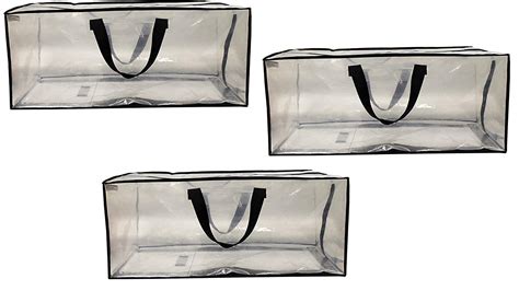 Earthwise Clear Storage Bags Extra Large Heavy Duty Transparent Totes W