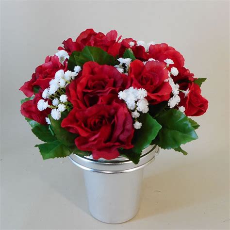 Check out our winter grave flowers selection for the very best in unique or custom, handmade pieces from our grave markers & decoration shops. Artificial Flowers Filled Grave Pot Red Roses and ...
